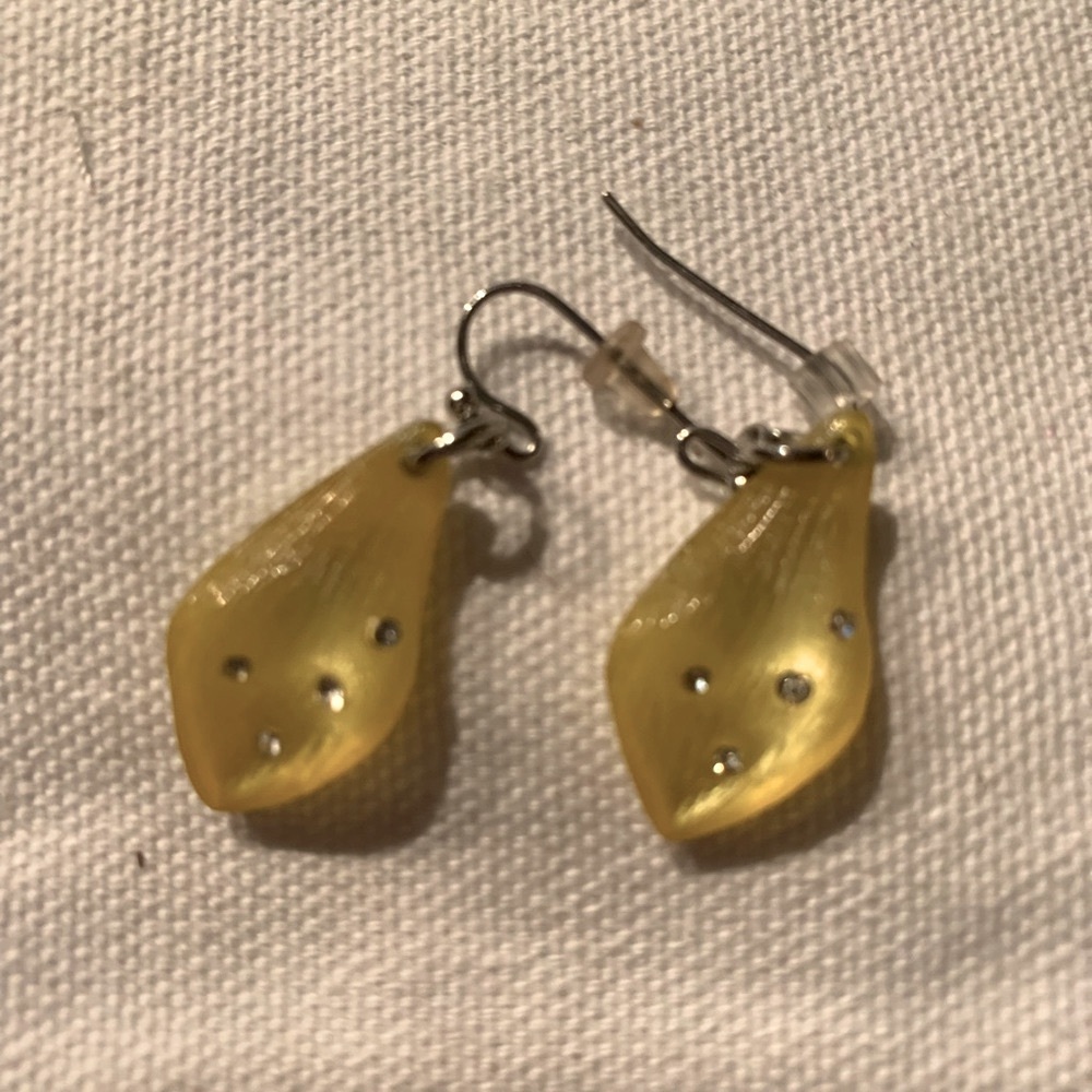Lemon yellow earrings